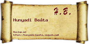 Hunyadi Beáta névjegykártya